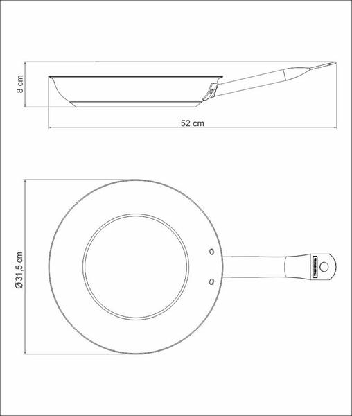 Imagem de Frigideira Rasa Tramontina Professional Aço Inox Revestimento Interno Cerâmico 30 cm 2,9 L