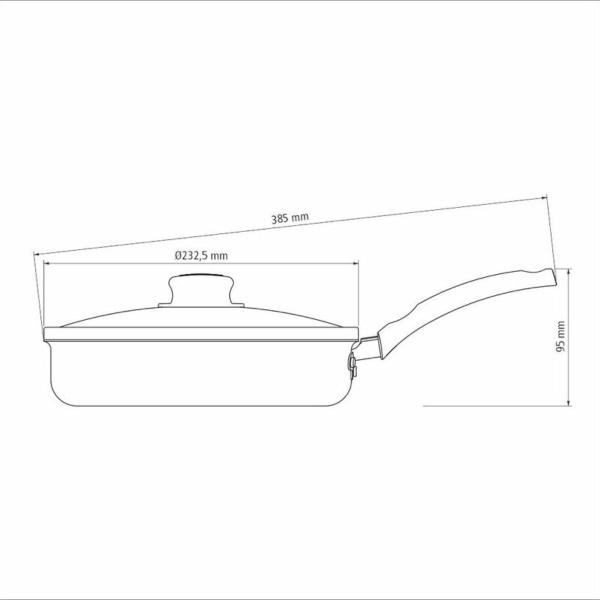 Frigideira Reta Tramontina com Tampa de Vidro Turim 22cm 1,7L - Cinza Imagem de Frigideira Reta Tramontina com Tampa de Vidro Turim 22cm 1,7L - Cinza