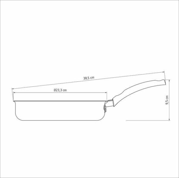 Imagem de Frigideira reta tramontina turim em alumínio com revestimento interno e externo antiaderente starflon max cinza 22 cm 1,7 l