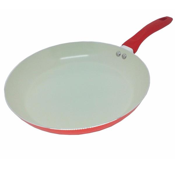 Frigideira Revestida Com Cerâmica 28 Cm Vermelha Clink Imagem de Frigideira Revestida Com Cerâmica 28 Cm Vermelha Clink