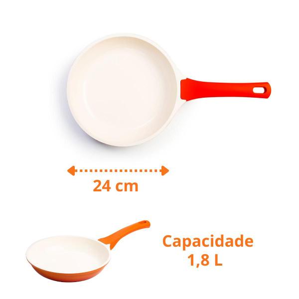 Imagem de Frigideira Revestimento Cerâmico Indução E Gás 24CM CookChef