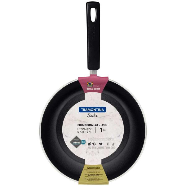 Frigideira Sicília Alumínio Revestimento Antiaderente Avelã 28 cm 2 L Tramontina Imagem de Frigideira Sicília Alumínio Revestimento Antiaderente Avelã 28 cm 2 L Tramontina