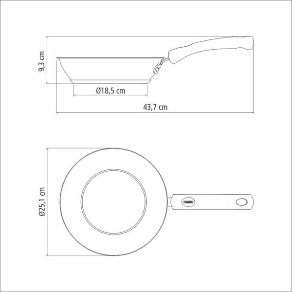 Frigideira Solar Silicone Rasa Aço Inox 24 cm 2,1 L Tramontina Imagem de Frigideira Solar Silicone Rasa Aço Inox 24 cm 2,1 L Tramontina