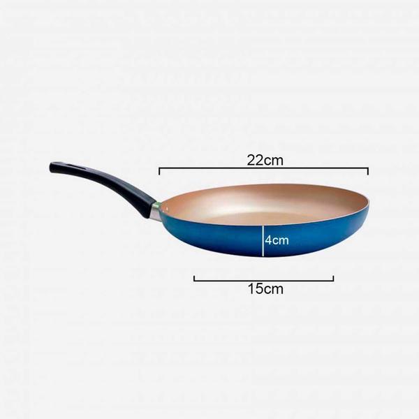 Imagem de Frigideira Teflon Gourmet N22 Azul C/ Creme Arary