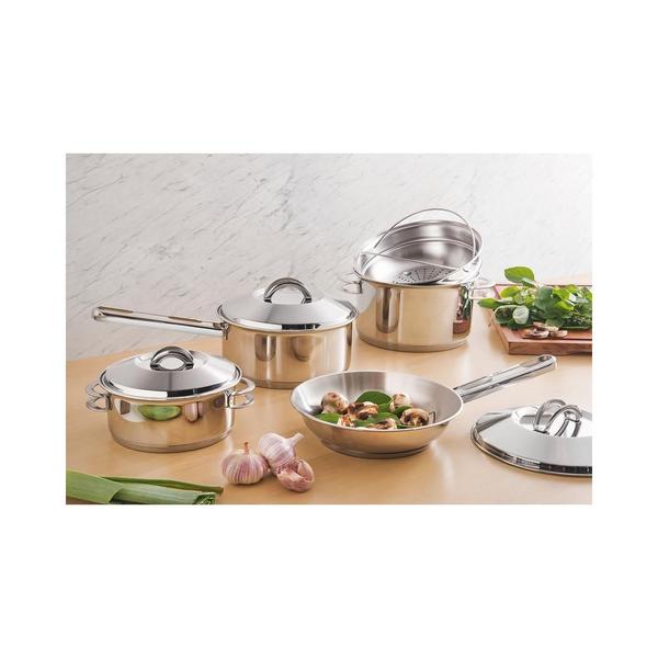 Frigideira Tramontina Aço Inox Fundo Triplo Allegra 24cm Imagem de Frigideira Tramontina Aço Inox Fundo Triplo Allegra 24cm