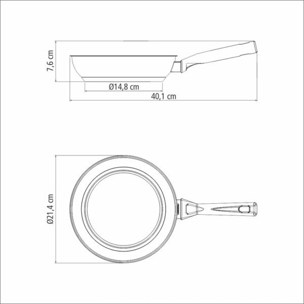 Imagem de Frigideira Tramontina Brava Baquelite Antiaderente 20 cm 1,3 L