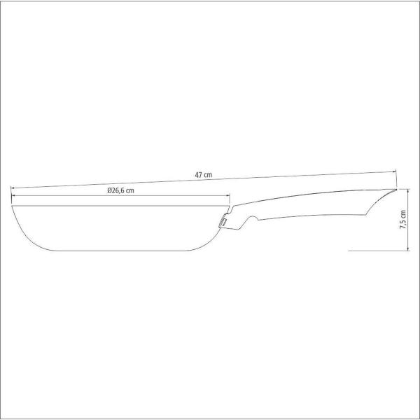 Imagem de Frigideira Tramontina Ferro e Inox Antiaderente Trento 26cm