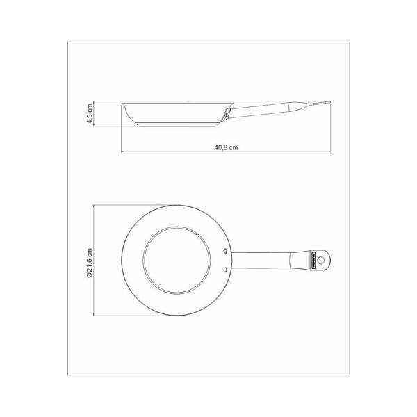 Imagem de Frigideira Tramontina Fundo Triplo Professional 20Cm Bege