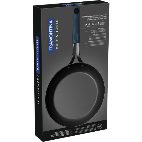 Frigideira Tramontina Indução Profissional 26Cm Ferro Preto Imagem de Frigideira Tramontina Indução Profissional 26Cm Ferro Preto
