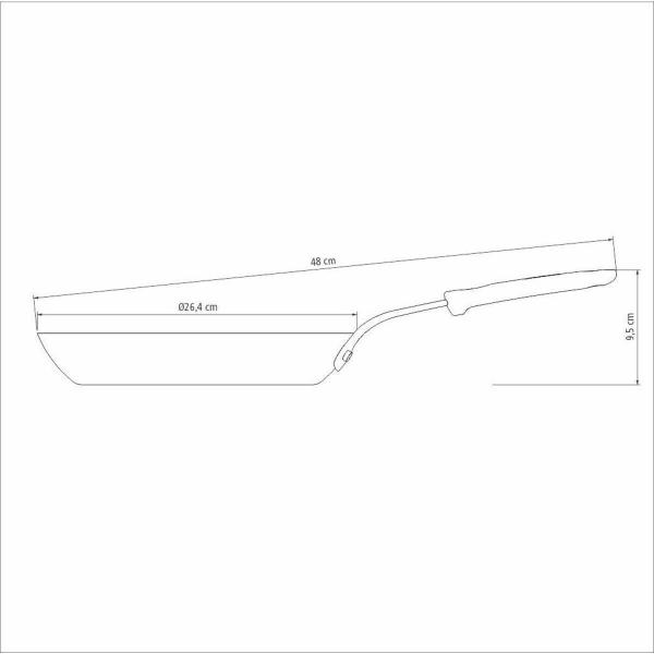 Imagem de Frigideira Tramontina Indução Profissional 26Cm Ferro Preto