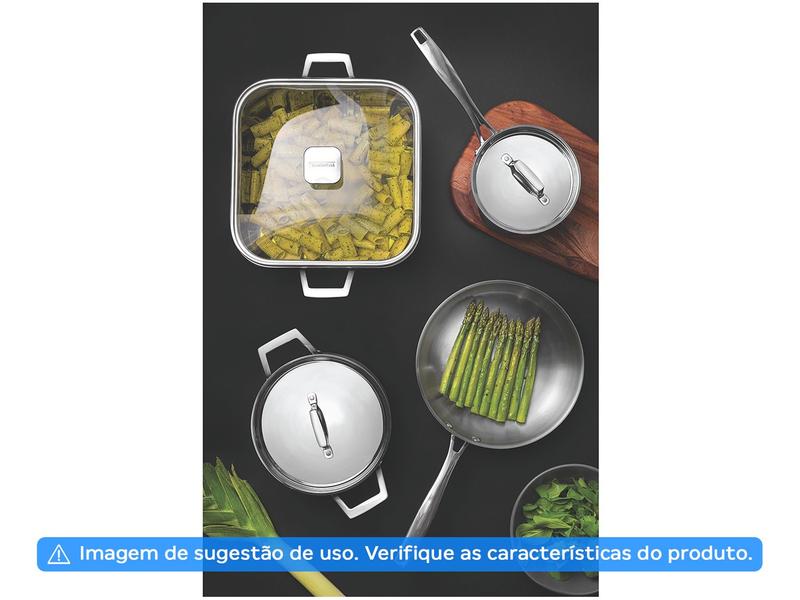 Frigideira Tramontina Inox Fundo Triplo Grano 62155300 30cm Imagem de Frigideira Tramontina Inox Fundo Triplo Grano 62155300 30cm