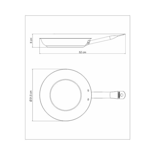 Imagem de Frigideira Tramontina Inox Fundo Triplo Professional 30cm Bege