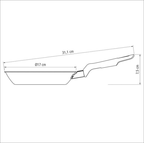 Imagem de Frigideira Tramontina Loreto Alumínio Antiaderente Starflon T1 e Cabo Baquelite 16 cm 0,4 L Grafite