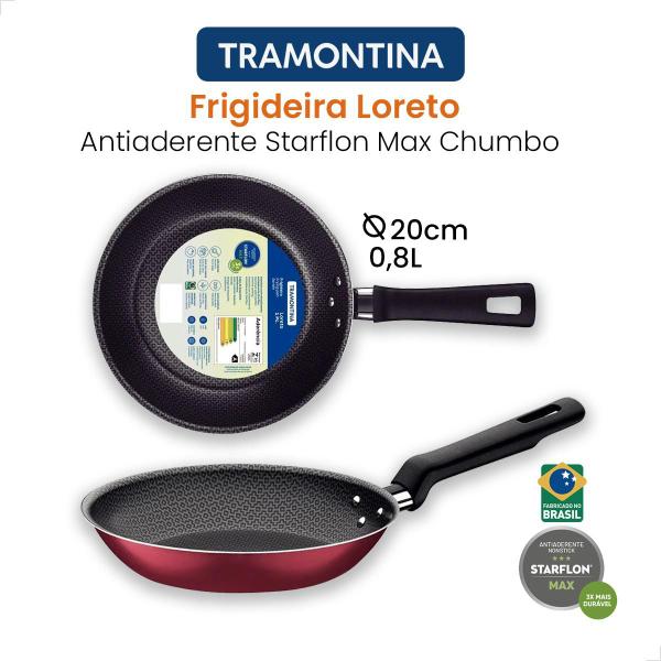 Frigideira Tramontina Loreto em Alumínio 20 cm 0,8L 20380720 Imagem de Frigideira Tramontina Loreto em Alumínio 20 cm 0,8L 20380720