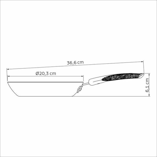 Imagem de Frigideira tramontina lyf em alumínio com revestimento interno e externo em antiaderente starflon max verde natureza 20 cm 0,8 l