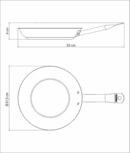 Imagem de Frigideira Tramontina Professional Rasa 30cm 2,9L em Aço Inox com Fundo Triplo Interno Antiaderente