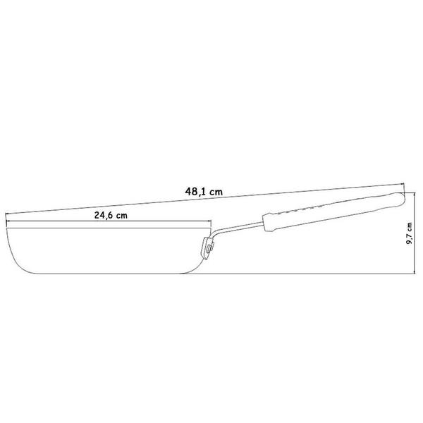 Frigideira Tramontina Profissional 24 cm 2 L em Alumínio Lixado e Rev. Interno Cerâmico Cabo Aço Inox Silicone 20885024 - TRAMONTINA S/A CUTELARIA Imagem de Frigideira Tramontina Profissional 24 cm 2 L em Alumínio Lixado e Rev. Interno Cerâmico Cabo Aço Inox Silicone 20885024