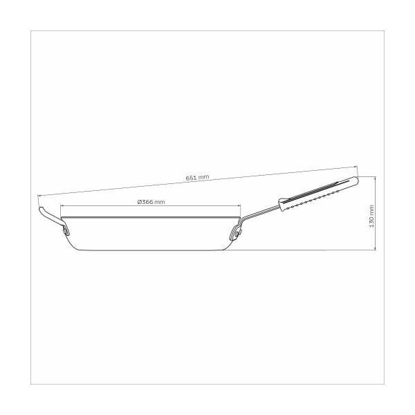 Imagem de Frigideira Tramontina Profissional em Aluminio Acabamento Externo Lixado com Revestimento Interno Antiaderente Starflon