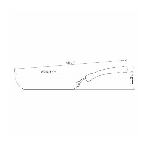 Imagem de Frigideira Tramontina Profissional em Aluminio Acabamento Externo Lixado com Revestimento Interno Antiaderente Starflon