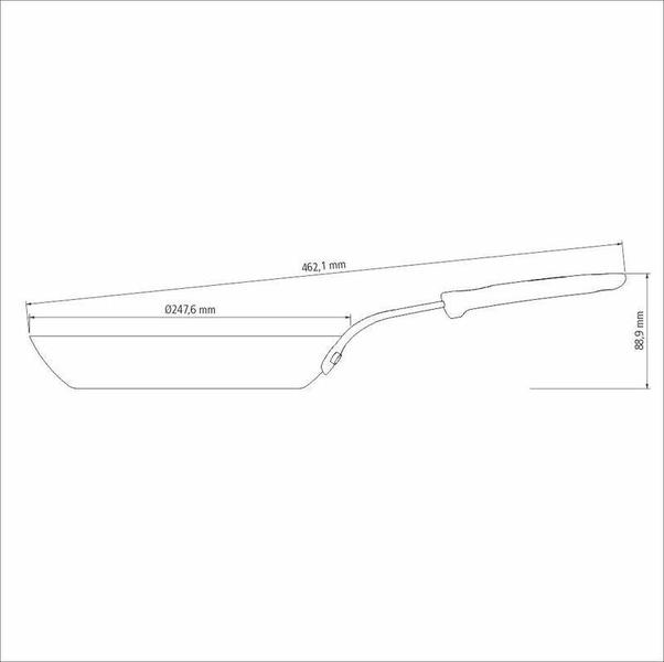 Imagem de Frigideira tramontina profissional em ferro 24 cm 1,3 l