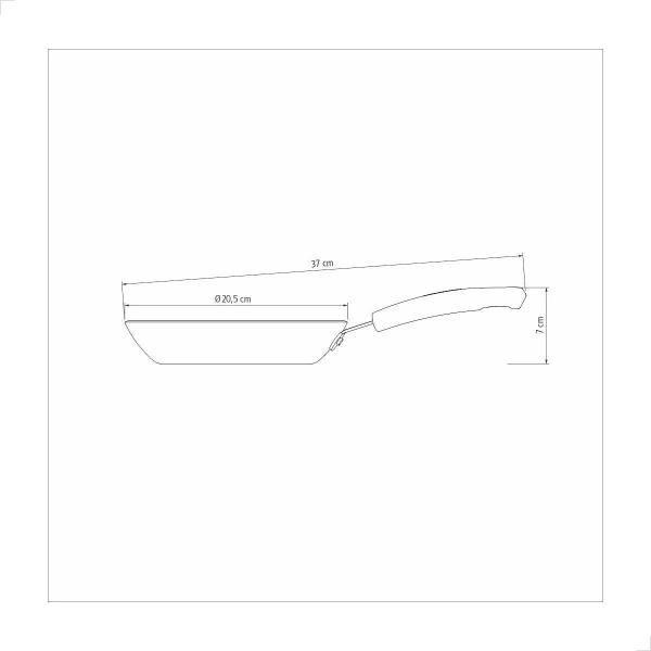 Imagem de Frigideira Tramontina Sicilia Starflon Excellent Antiaderente 20cm 0,95L 20400720