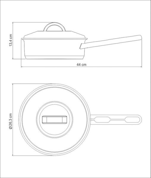 Imagem de Frigideira Tramontina Solar 24cm 3,3L em Aço Inox Fundo Triplo com Tampa e Cabo