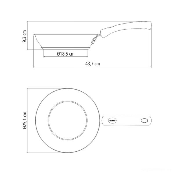 Imagem de Frigideira Tramontina Solar Silicone Rasa Inox Fundo Triplo Antiaderente Cabo de Silicone 24 cm 2,1L