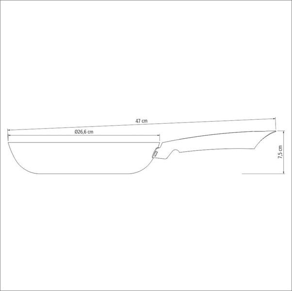 Imagem de Frigideira Tramontina Trento em Ferro Esmaltado com Antiaderente Starflon Excellent 26cm 2,1L