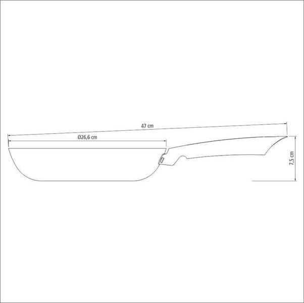 Imagem de Frigideira tramontina trento em ferro esmaltado com revestimento interno em antiaderente starflon excellent 26 cm 2,1 l