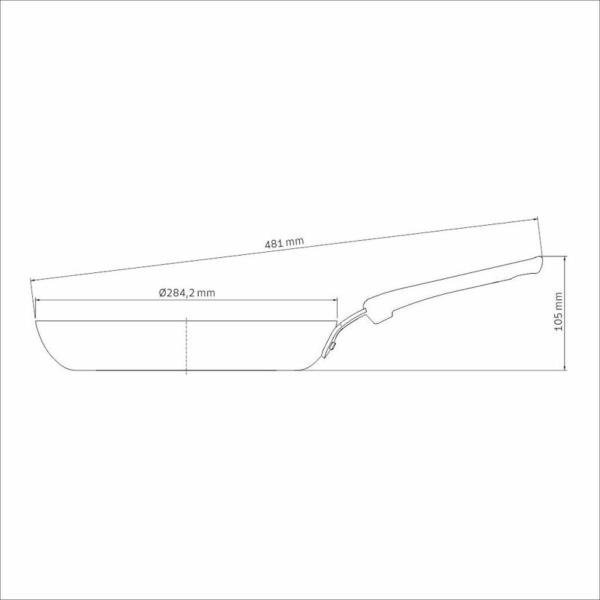 Imagem de Frigideira Tramontina Tunis de Indução 28cm 2,3L com Revest. Interno Cerâmico e Externo Azul