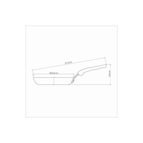 Imagem de Frigideira Tramontina Tunis em Alumínio com Revestimento Interno em Antiaderente Starflon Premium e Externo Siliconado C