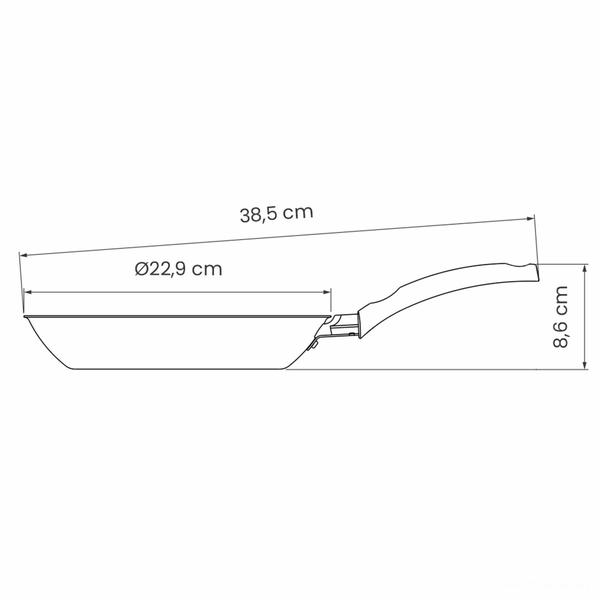 Imagem de Frigideira Tramontina Turim em Alumínio Antiaderente Starflon Max Vermelha 22cm 1L