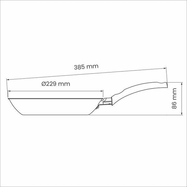 Imagem de Frigideira tramontina turim em alumínio com revestimento interno e externo em antiaderente starflon max chumbo 22 cm 1 l