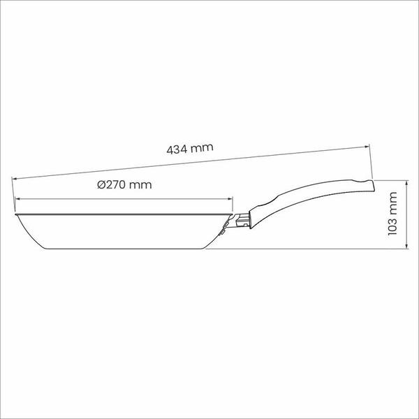 Imagem de Frigideira tramontina turim em alumínio com revestimento interno e externo em antiaderente starflon max chumbo 26 cm 1,8 l