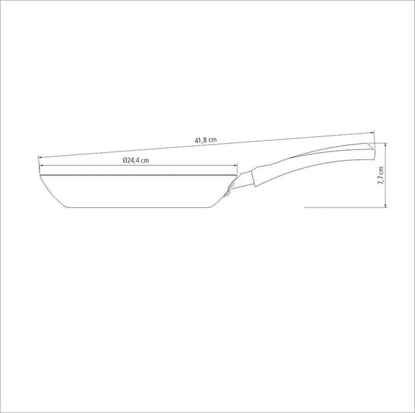 Frigideira Tramontina Vivacor 24cm 1,2L em Alumínio Antiaderente Externo Silicone Estampado Branco Imagem de Frigideira Tramontina Vivacor 24cm 1,2L em Alumínio Antiaderente Externo Silicone Estampado Branco