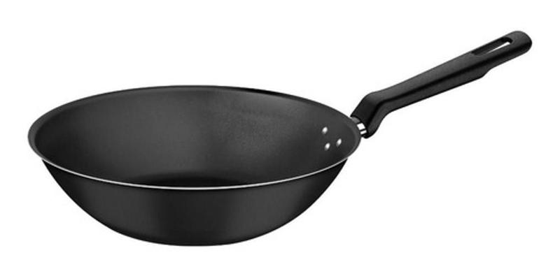 Frigideira Wok 24 Cm Tramontina Loreto Preto - Preto Imagem de Frigideira Wok 24 Cm Tramontina Loreto Preto - Preto