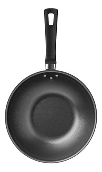 Frigideira Wok 24 Cm Tramontina Loreto Preto - Preto Imagem de Frigideira Wok 24 Cm Tramontina Loreto Preto - Preto