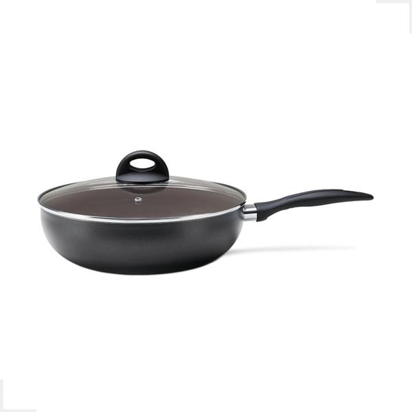 Imagem de Frigideira Wok 3,4l Panela Ceramic Life Antiaderente Tampa Vidro Brinox