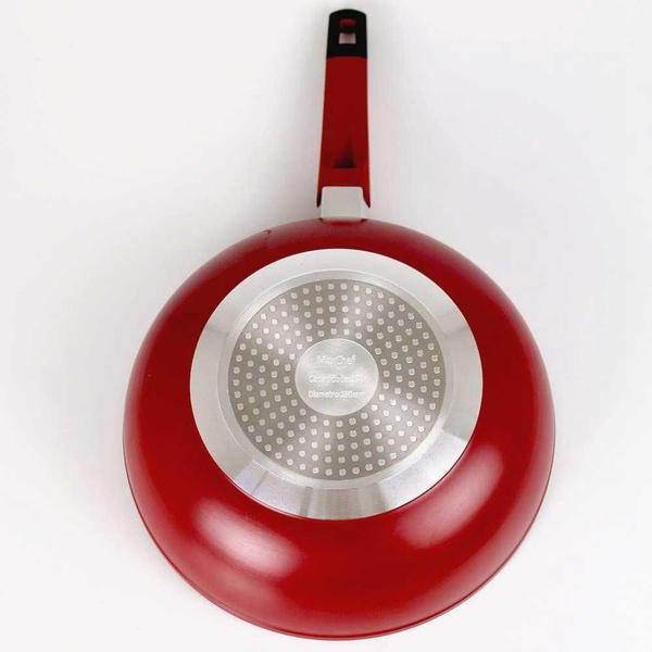 Frigideira Wok Antiaderente 28Cmx8Cm Stonechef Ruby Vermelho - Maxchef Imagem de Frigideira Wok Antiaderente 28Cmx8Cm Stonechef Ruby Vermelho