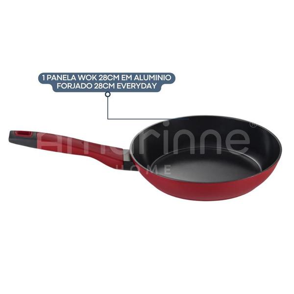 Frigideira Wok Antiaderente Cerâmica Fundo Indução 28cm Oxford Avulsa Imagem de Frigideira Wok Antiaderente Cerâmica Fundo Indução 28cm Oxford Avulsa