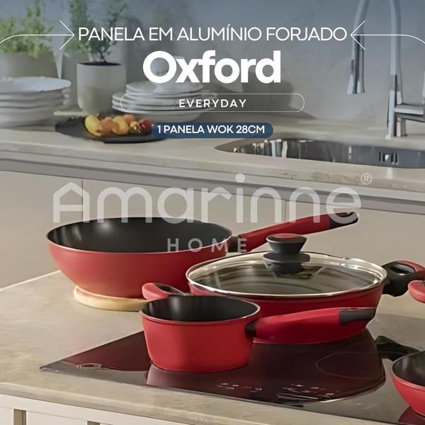 Frigideira Wok Antiaderente Cerâmica Fundo Indução 28cm Oxford Avulsa Imagem de Frigideira Wok Antiaderente Cerâmica Fundo Indução 28cm Oxford Avulsa