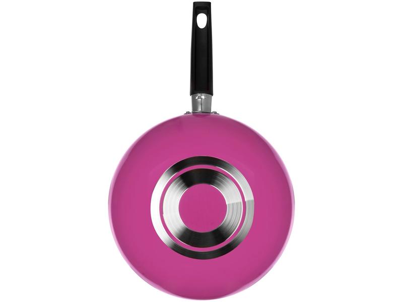 Imagem de Frigideira Wok Antiaderente Multiflon de Alumínio Color Rosa 24cm