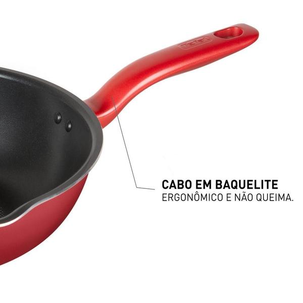 Imagem de Frigideira Wok Com Indução Tefal So Chef 24cm Vermelha