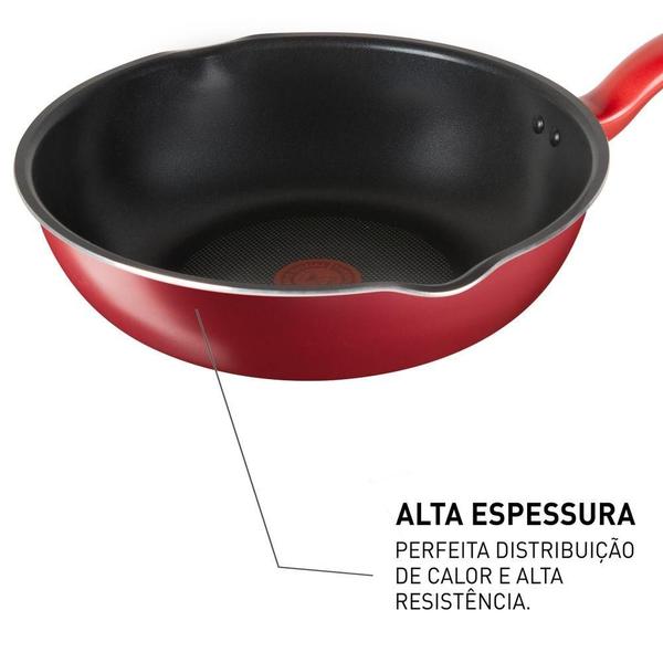 Imagem de Frigideira Wok Com Indução Tefal So Chef 24cm Vermelha