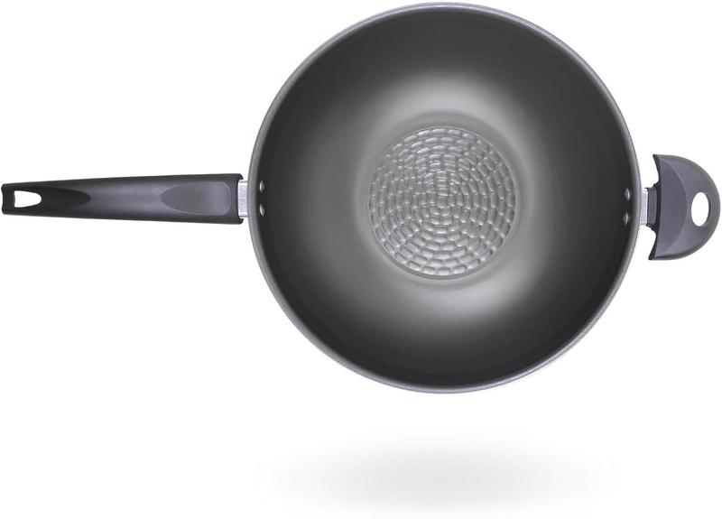 Frigideira Wok Para Fogão de Indução Antiaderente Tampa de Vidro - Dona Chefa Imagem de Frigideira Wok Para Fogão de Indução Antiaderente Tampa de Vidro