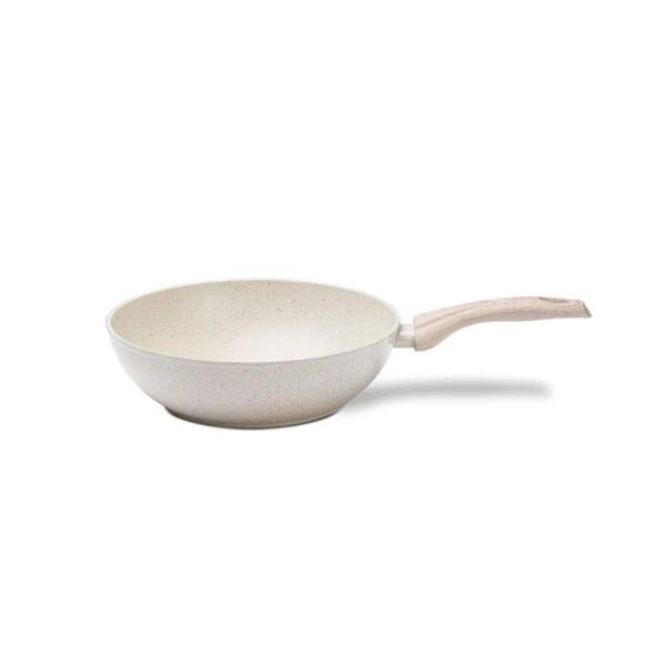 Imagem de Frigideira Wok Sirius 28 cm 3,4 L para Indução em Alumínio com Revestimento Cerâmico Vanilla Brinox