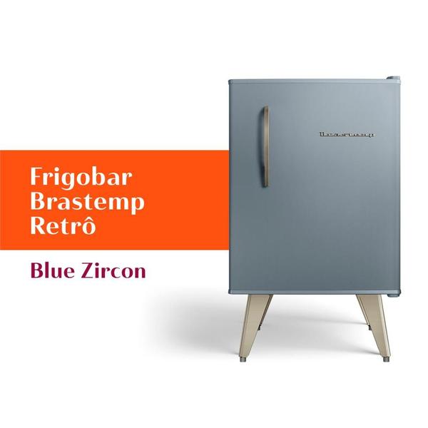 Imagem de Frigobar Brastemp Retrô 76 Litros Blue Zircon - BRA08HW