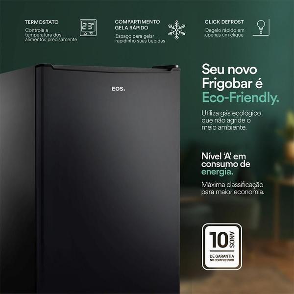 Imagem de Frigobar Mini Refrigerador Doméstico Ice Compact 93L EFB101P 127V Preto - EOS