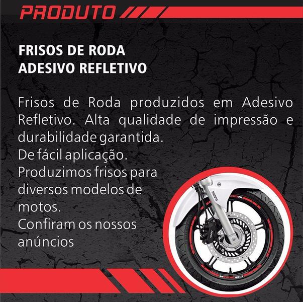 Imagem de Friso Adesivo Refletivo Roda De Moto Triumph Azul Resitank