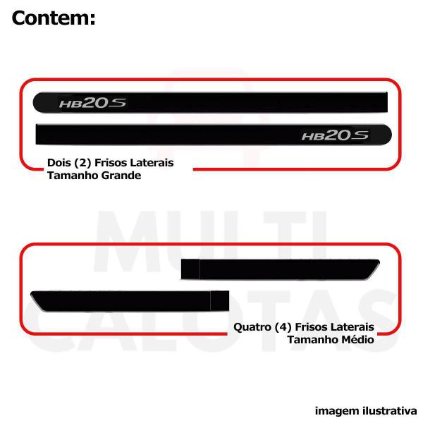 Imagem de Friso Borrachão Lateral Hyundai Hb20S 4 Portas Com Nome